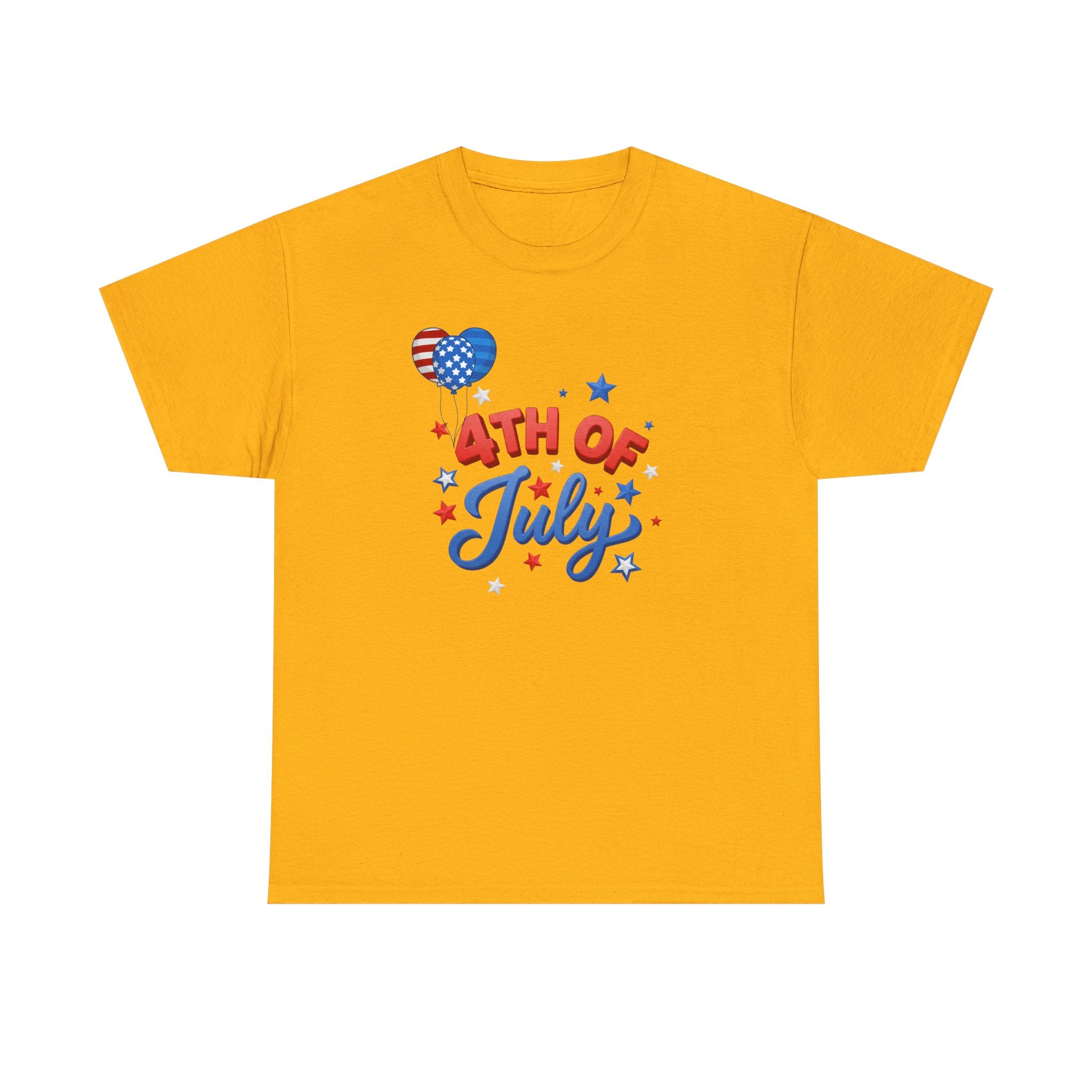 4th of July T-Shirt – Patriotic Stars & Heart Independence Day Tee