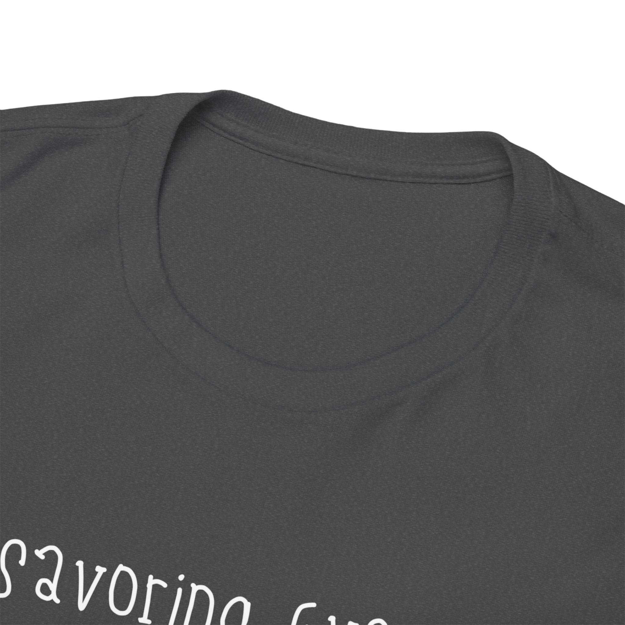 Savoring Every Moment Tee — Minimal Inspirational Black T-Shirt