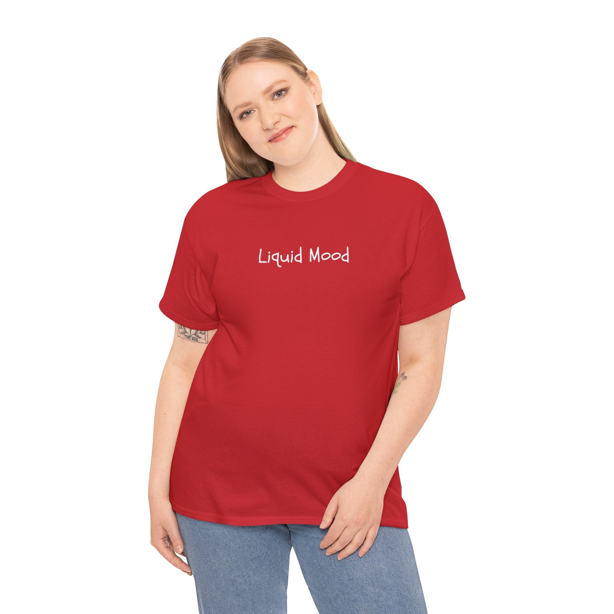 Liquid Mood Tee — Minimalist Black Graphic T‑Shirt