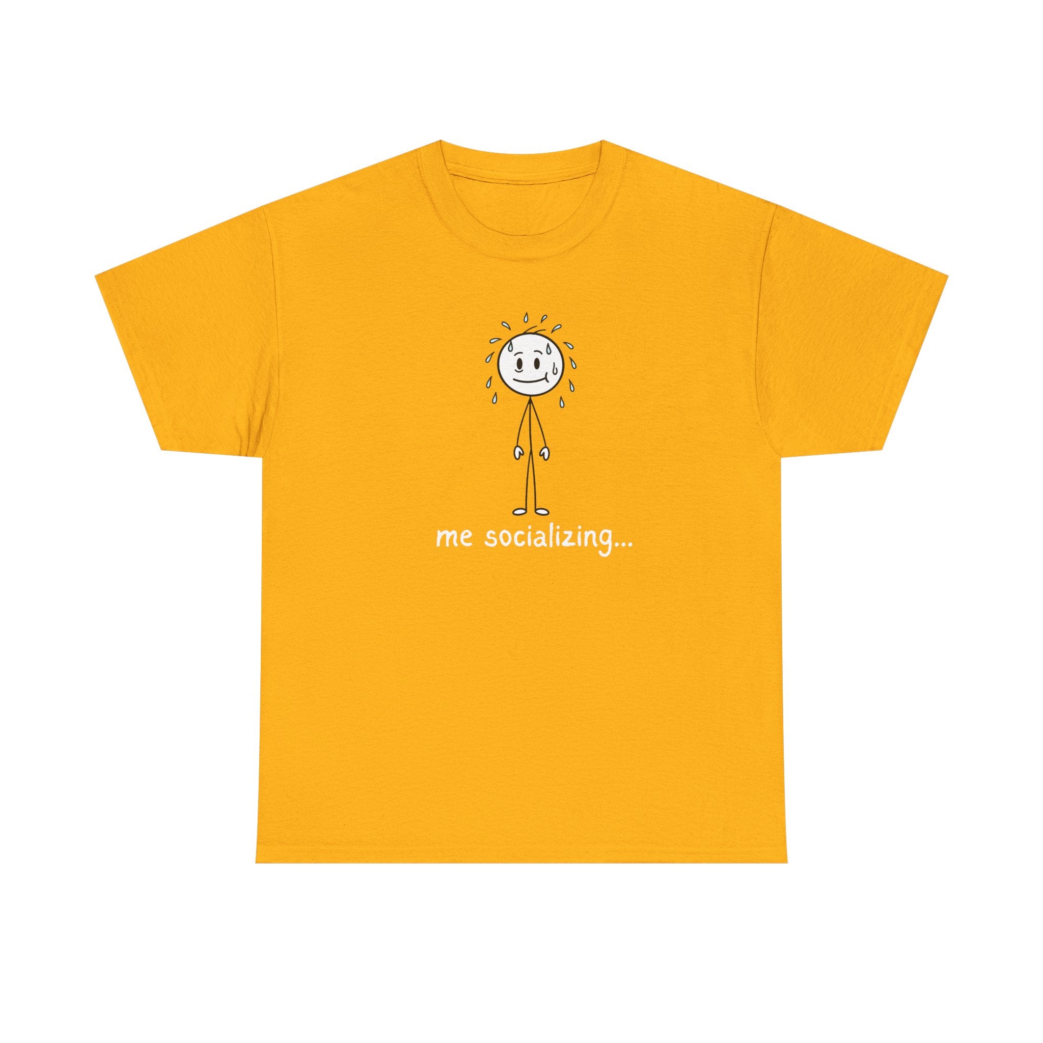 Me Socializing T-Shirt — Funny Introvert Stick Figure Tee