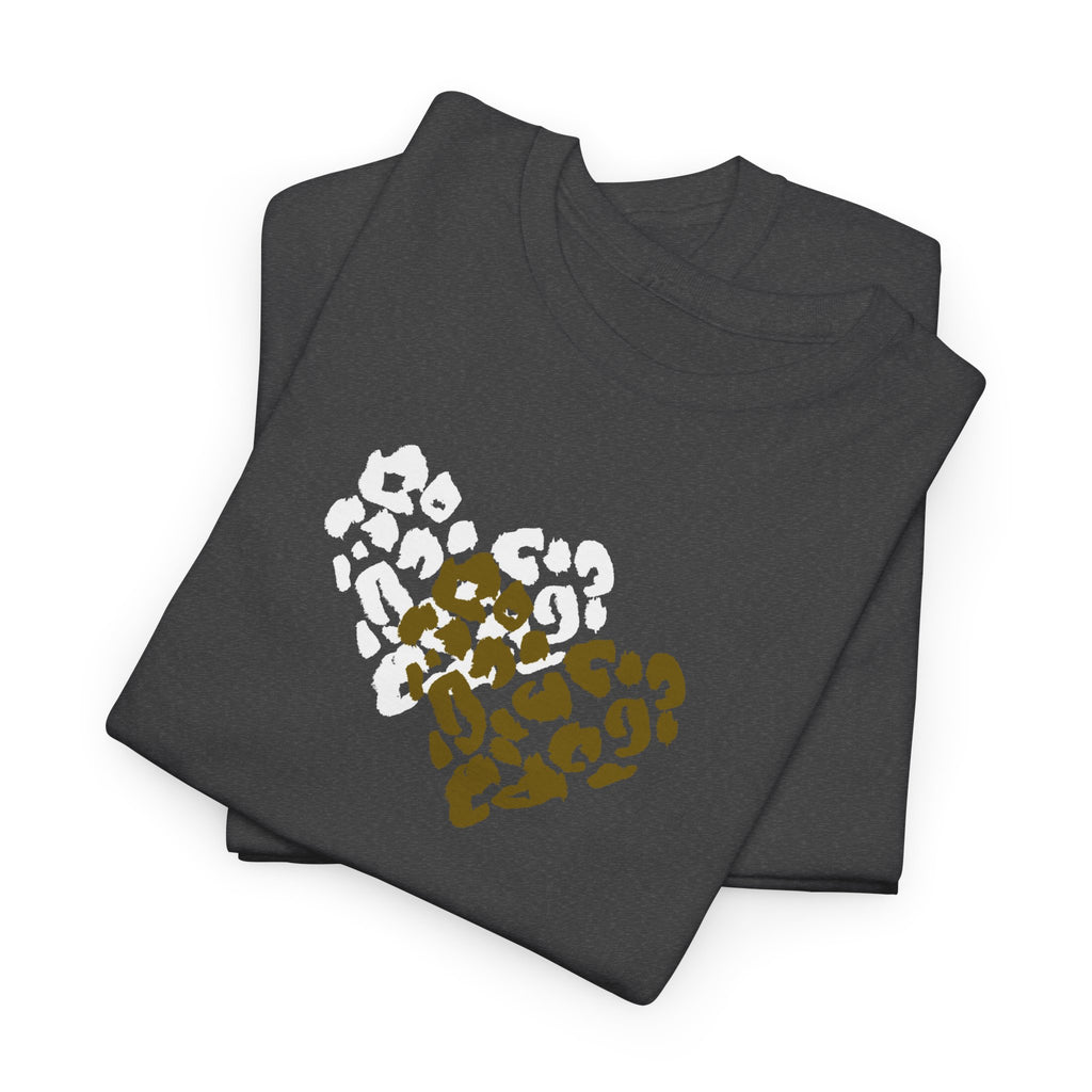 Leopard Heart Graphic Tee — Two-Tone Animal Print Heart T-Shirt