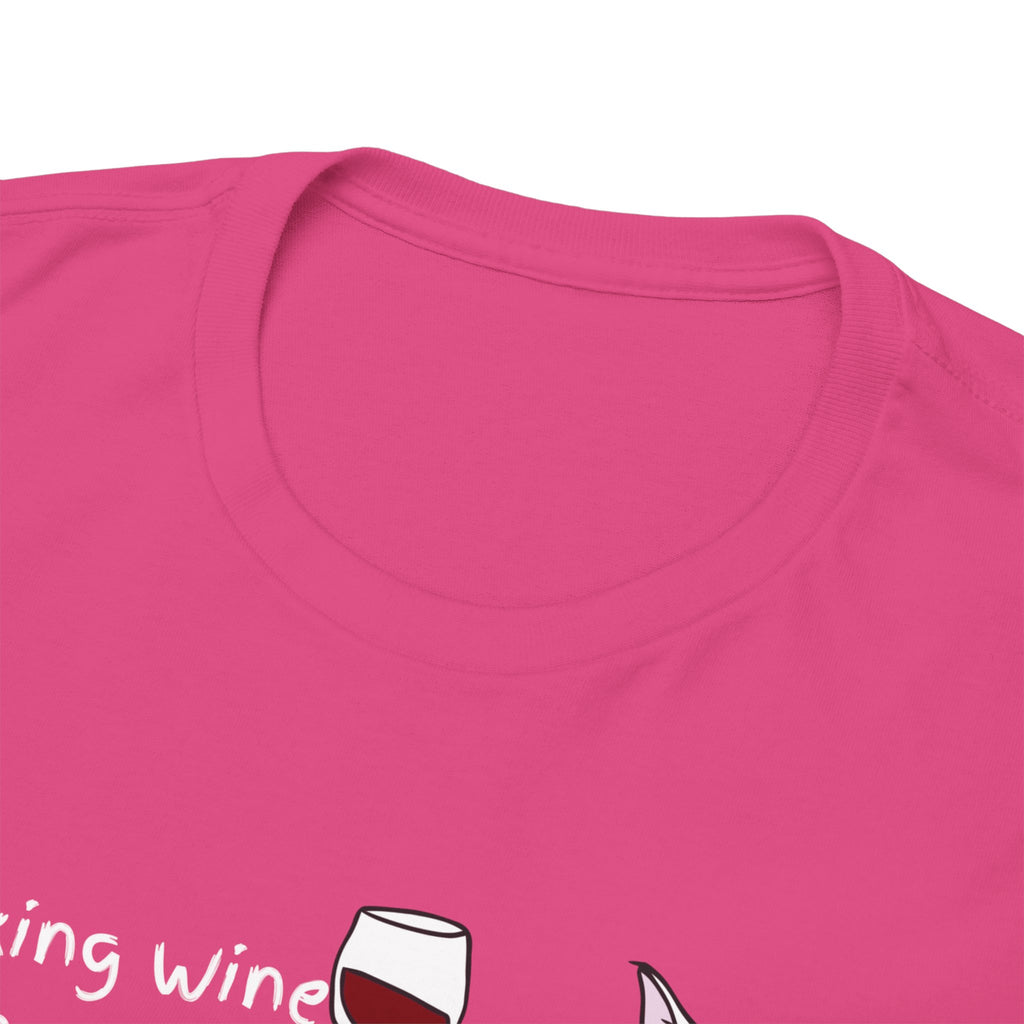 Drinking Wine, Feline Fine Cat Tee