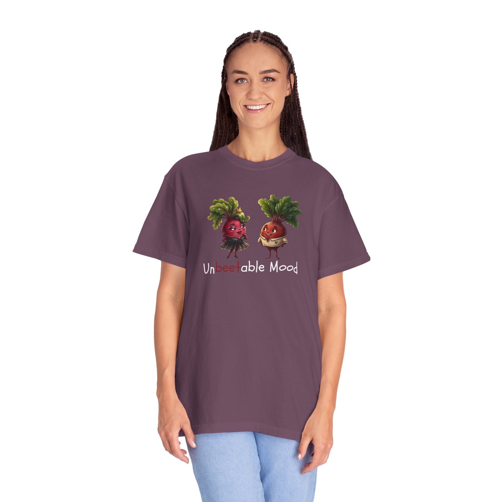 Unbeetable Mood T-Shirt — Cute Beet Characters Veggie Pun Tee