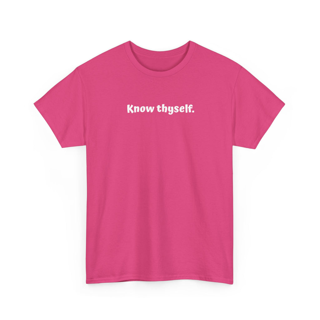 Know Thyself T-Shirt — Minimalist Affirmation Tee
