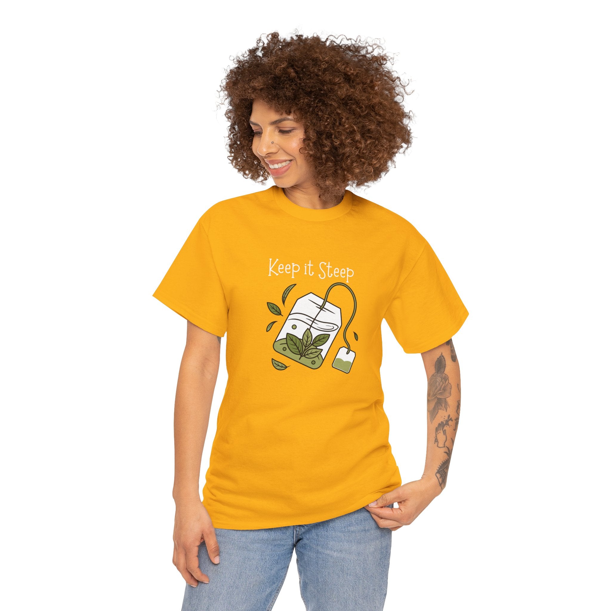Keep It Steep Tea T-Shirt — Cute Tea Bag Graphic Tee for Tea Lovers