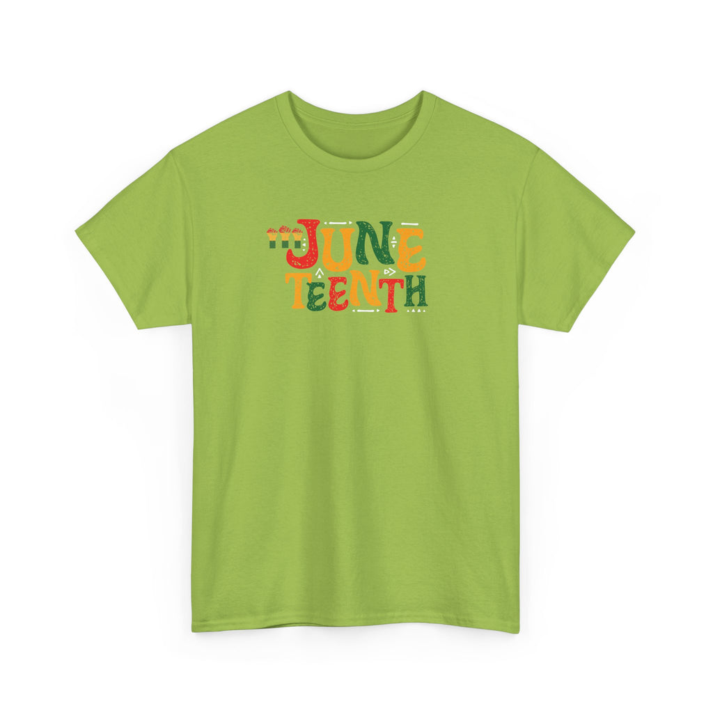 Juneteenth Graphic T-Shirt — Colorful Retro "Juneteenth" Tee (Jun 19 Celebration)