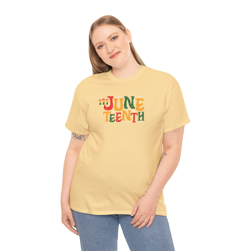 Juneteenth Graphic T-Shirt — Colorful Retro "Juneteenth" Tee (Jun 19 Celebration)
