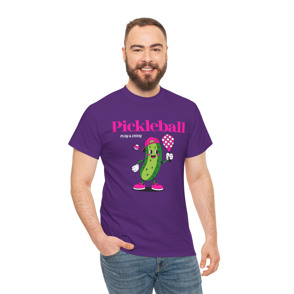 Pickleball Pickle Mascot Tee — Play & Enjoy Graphic T-Shirt
