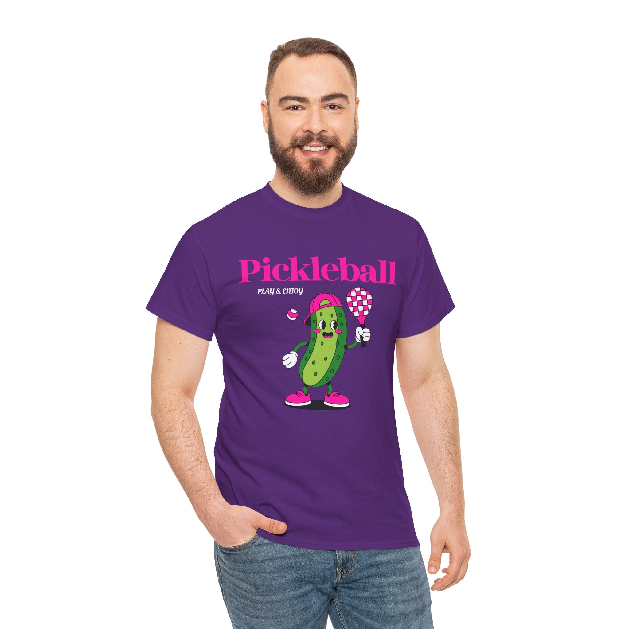 Pickleball Pickle Mascot Tee — Play & Enjoy Graphic T-Shirt