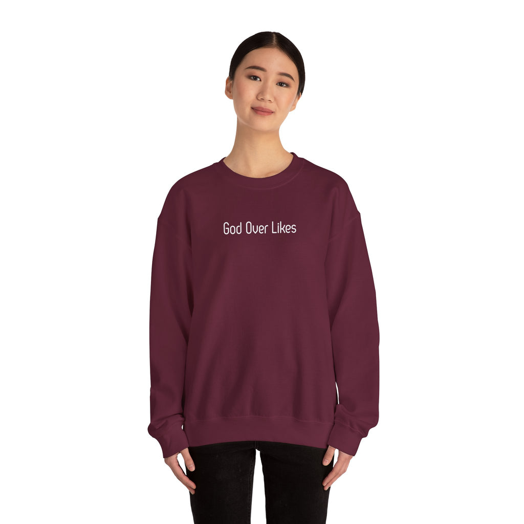 God Over Likes Sweatshirt — Christian Faith Crewneck