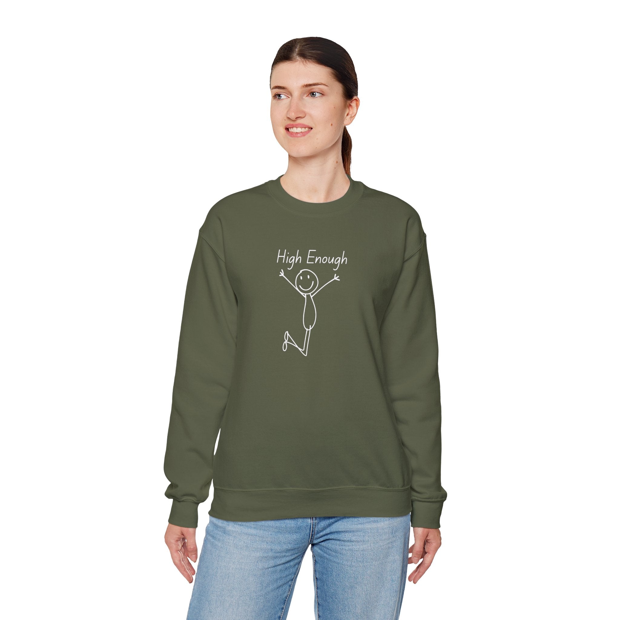 High Enough Stick Figure Crewneck Sweatshirt