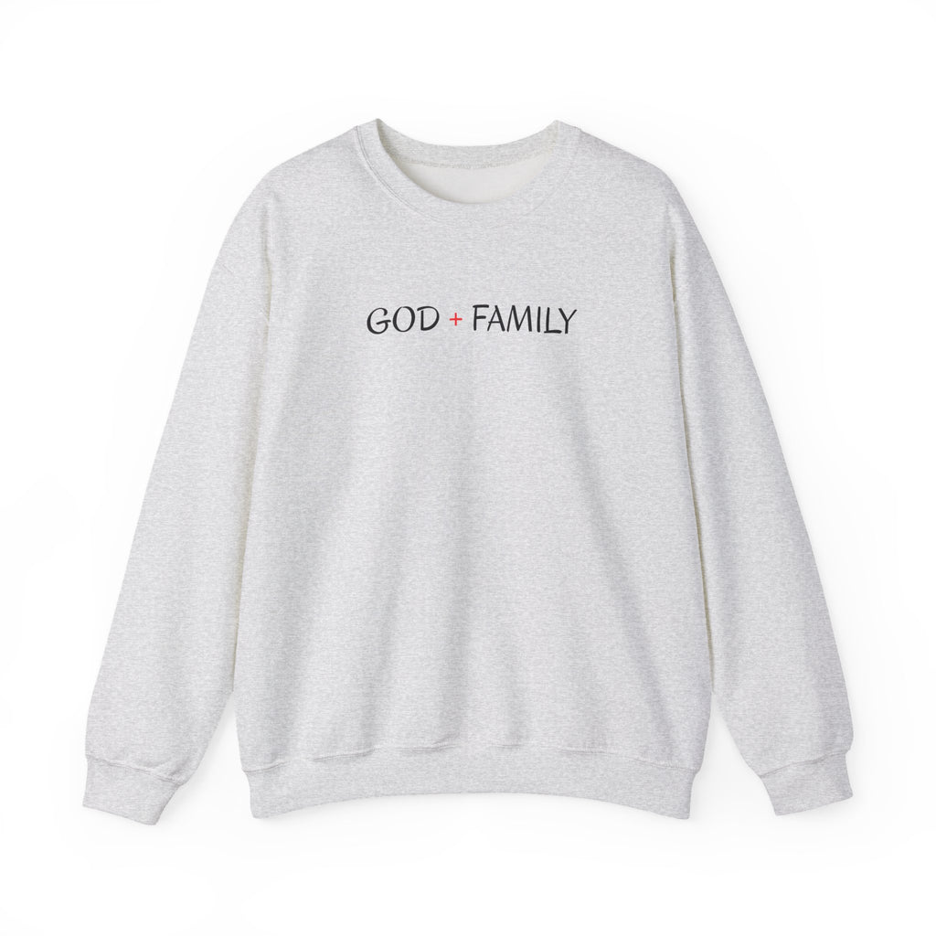 God + Family Crewneck Sweatshirt — Faith-Inspired Family Pullover