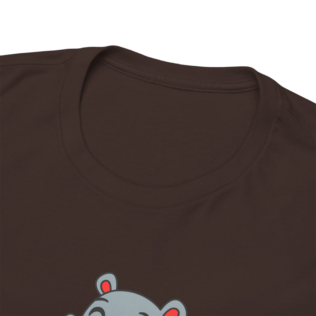 Hippo Eating Watermelon Tee — "Gone in Seconds" Cute Animal Graphic Shirt