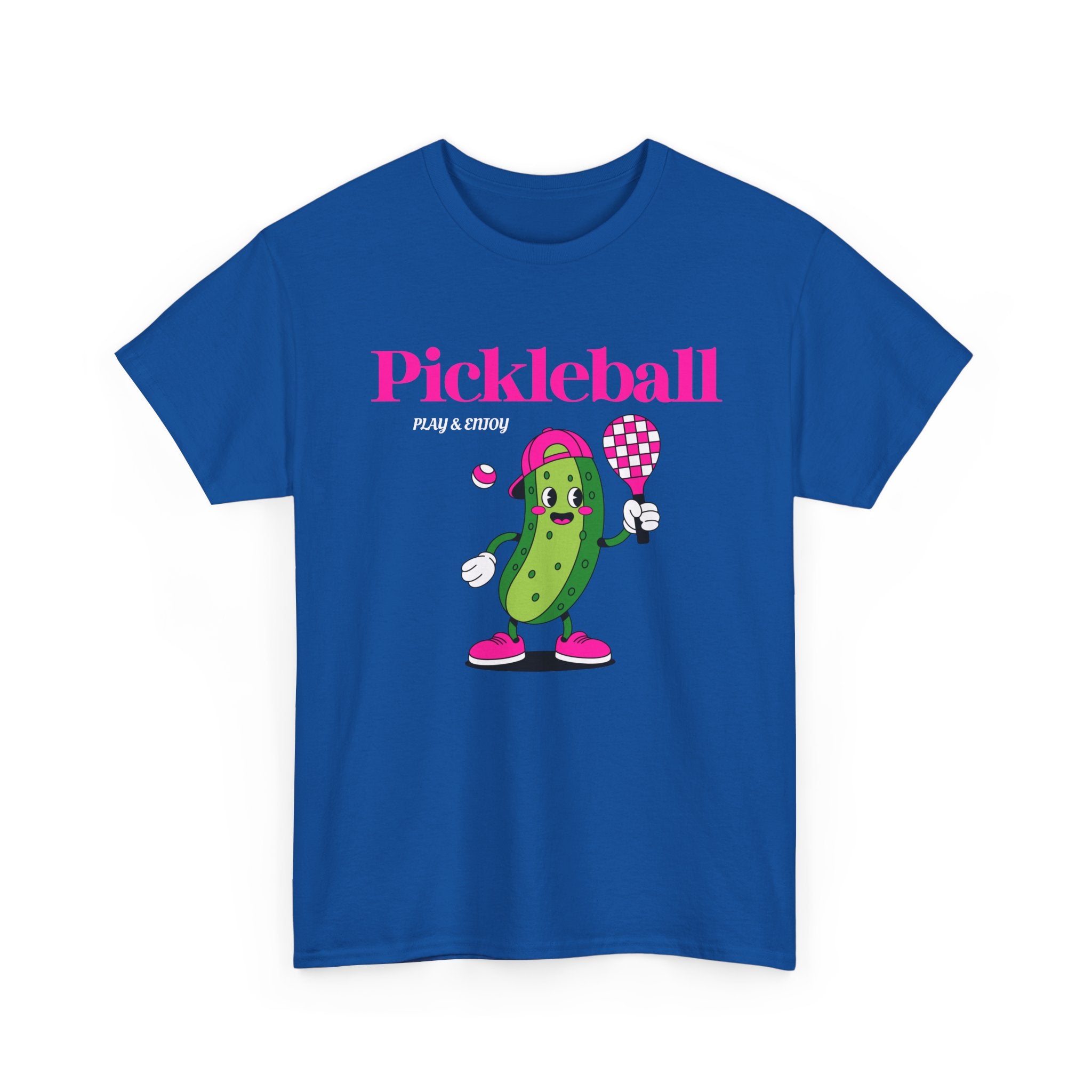 Pickleball Pickle Mascot Tee — Play & Enjoy Graphic T-Shirt