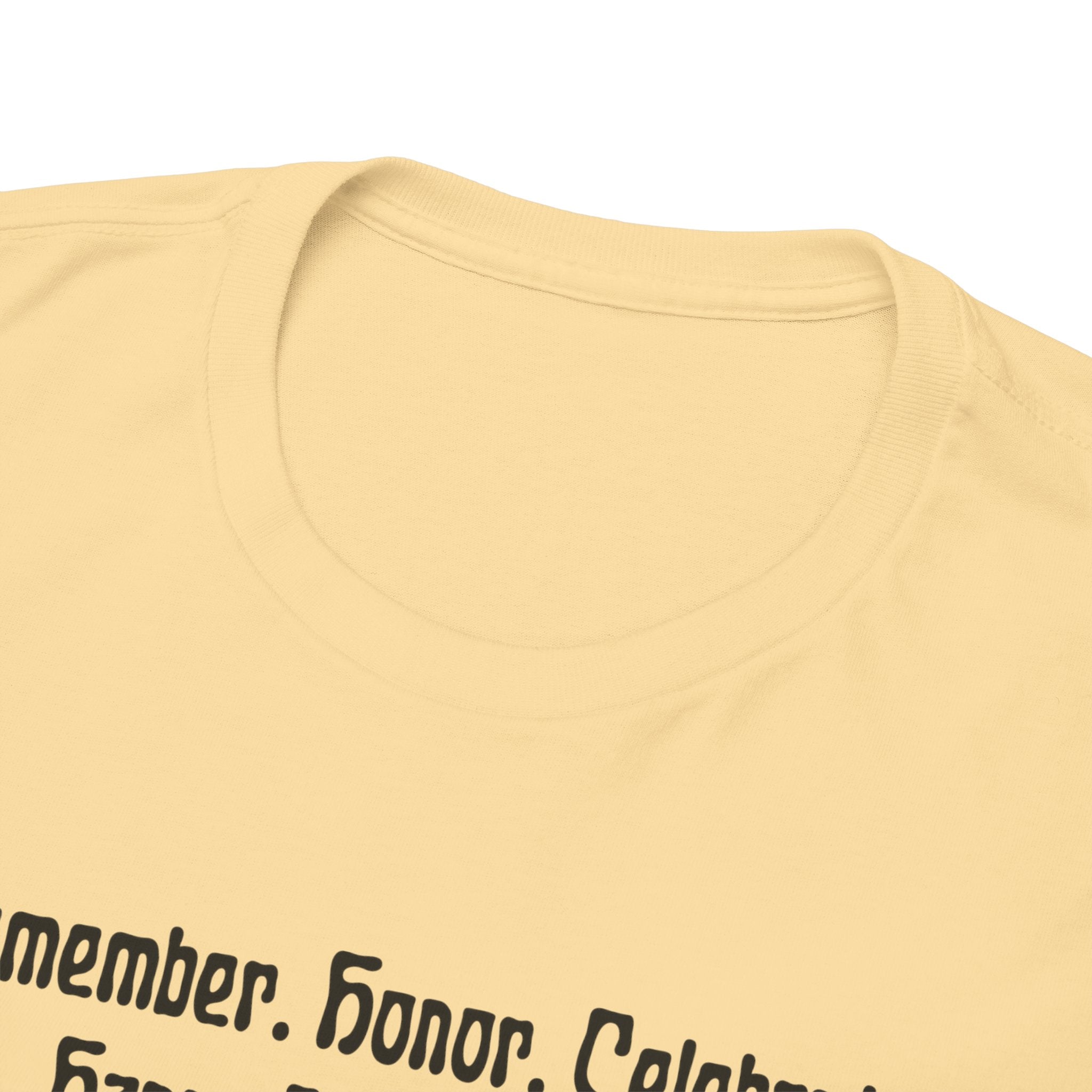 Juneteenth Celebration T‑Shirt — "Remember. Honor. Celebrate. Happy Juneteenth" with Pan-African Heart Design