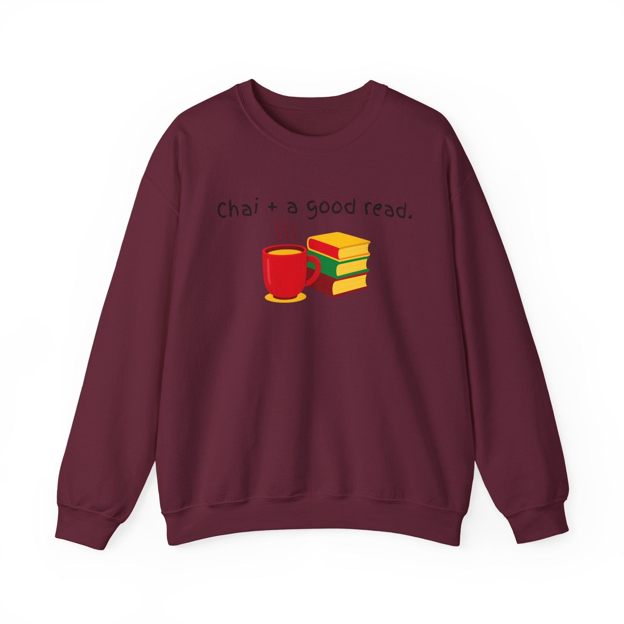 Cozy Reading Sweatshirt — "Chai + a Good Read" Crewneck