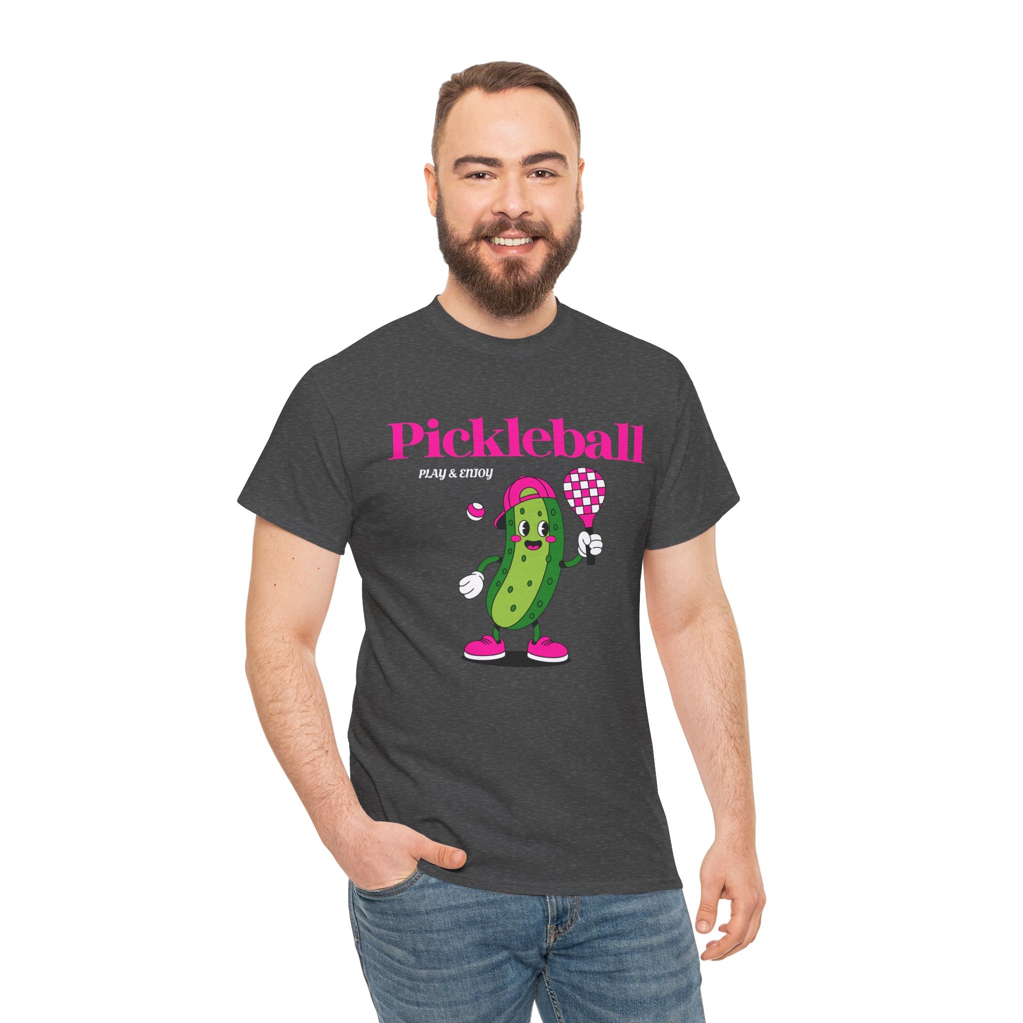 Pickleball Pickle Mascot Tee — Play & Enjoy Graphic T-Shirt