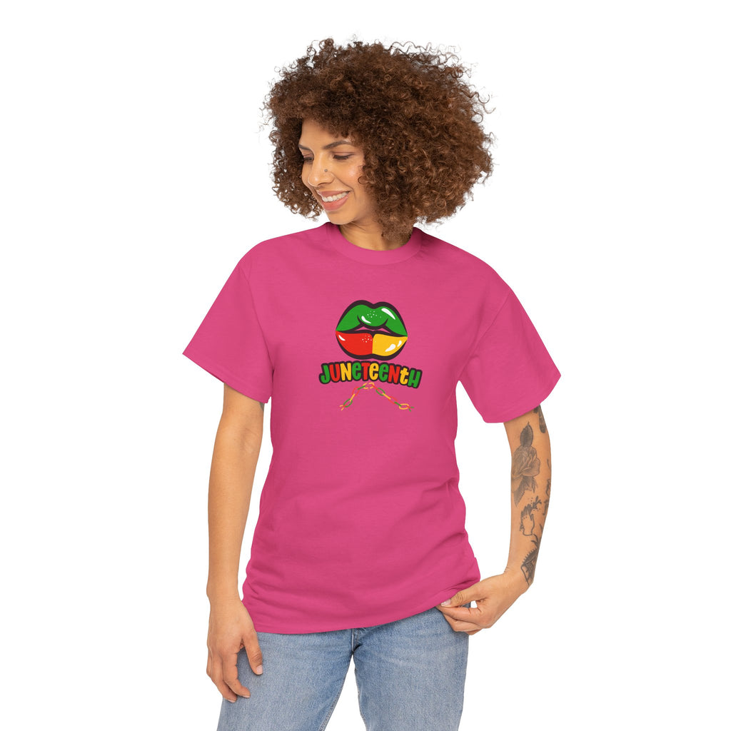 Juneteenth Lips Graphic Tee - Black History Celebration Shirt