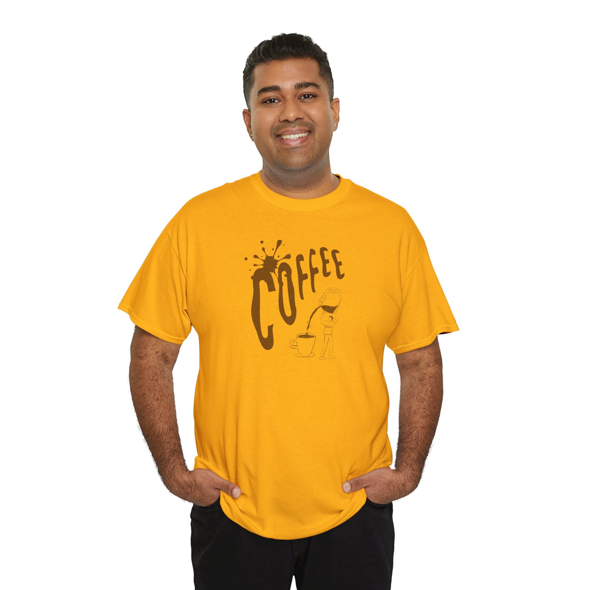 Coffee Splash T‑Shirt — Retro Coffee Typography Tee