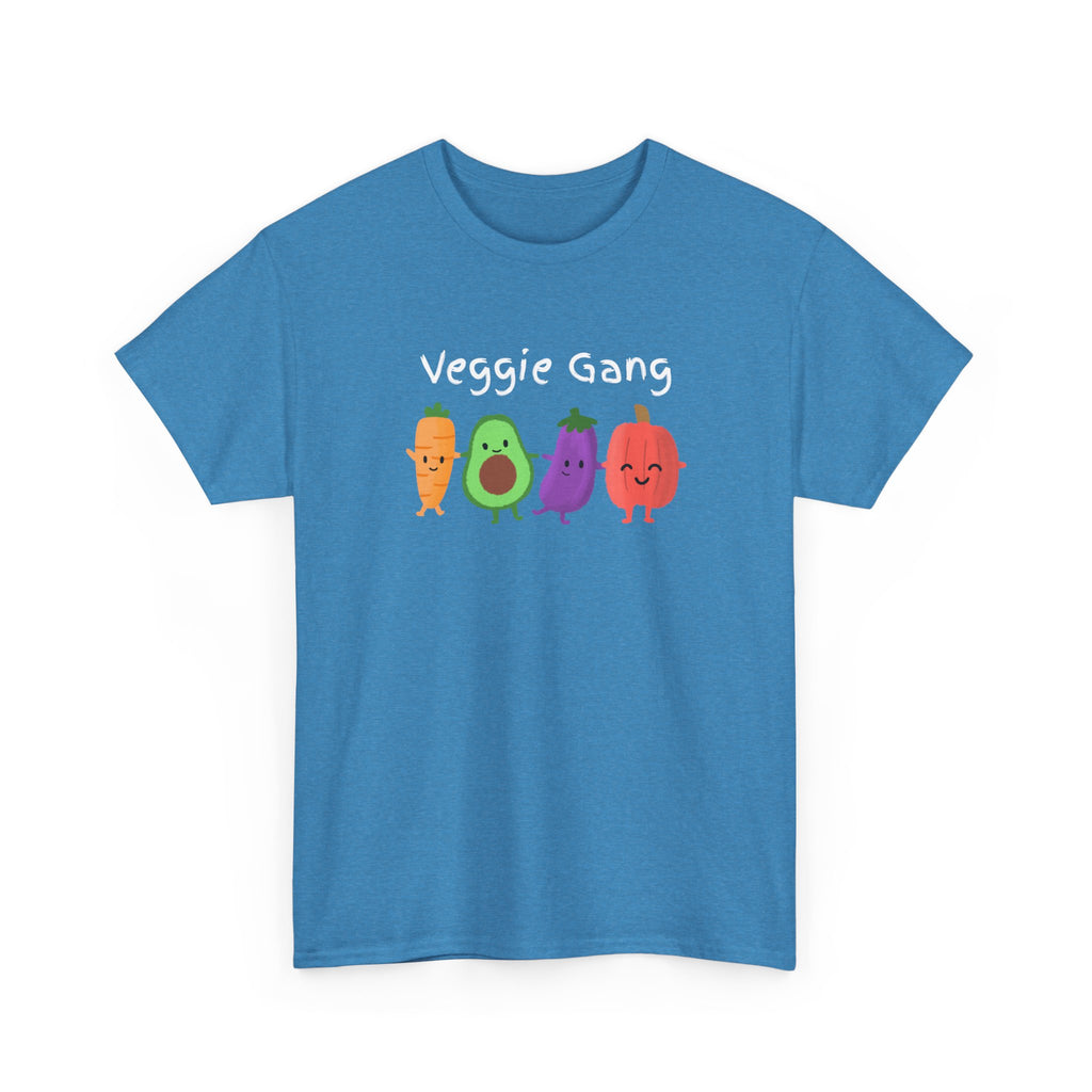 Veggie Gang T-Shirt – Cute Cartoon Avocado, Carrot, Eggplant & Pepper Tee