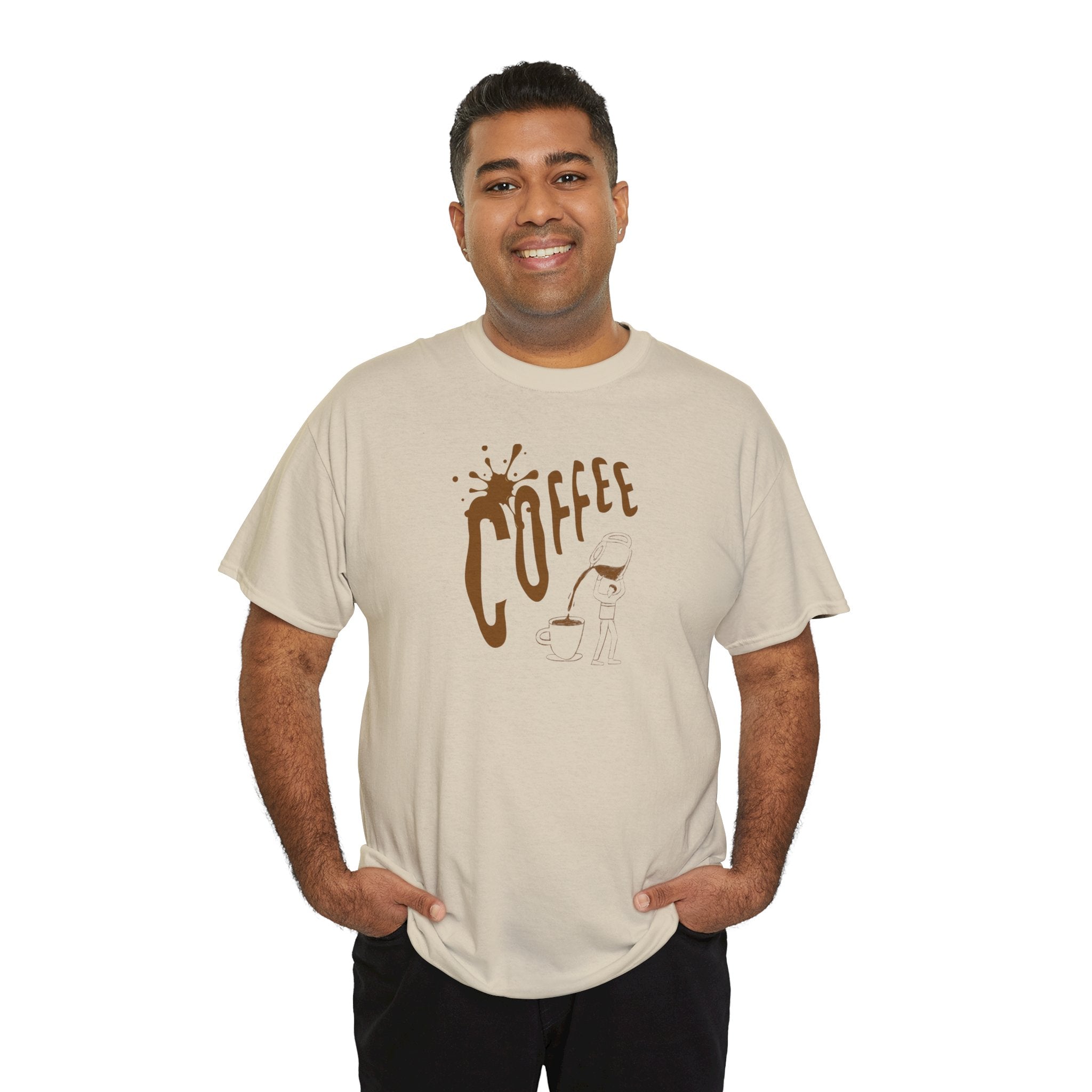 Coffee Splash T‑Shirt — Retro Coffee Typography Tee