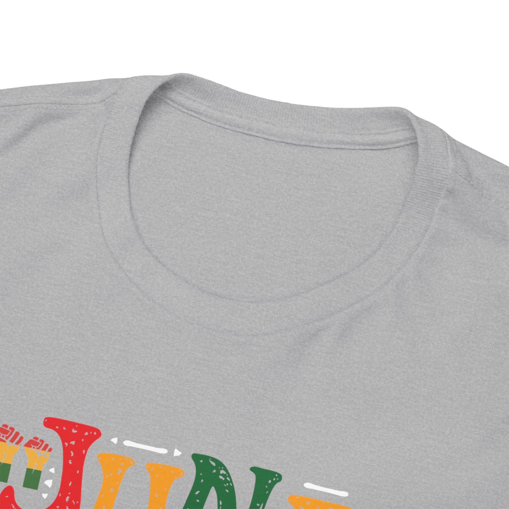 Juneteenth Graphic T-Shirt — Colorful Retro "Juneteenth" Tee (Jun 19 Celebration)