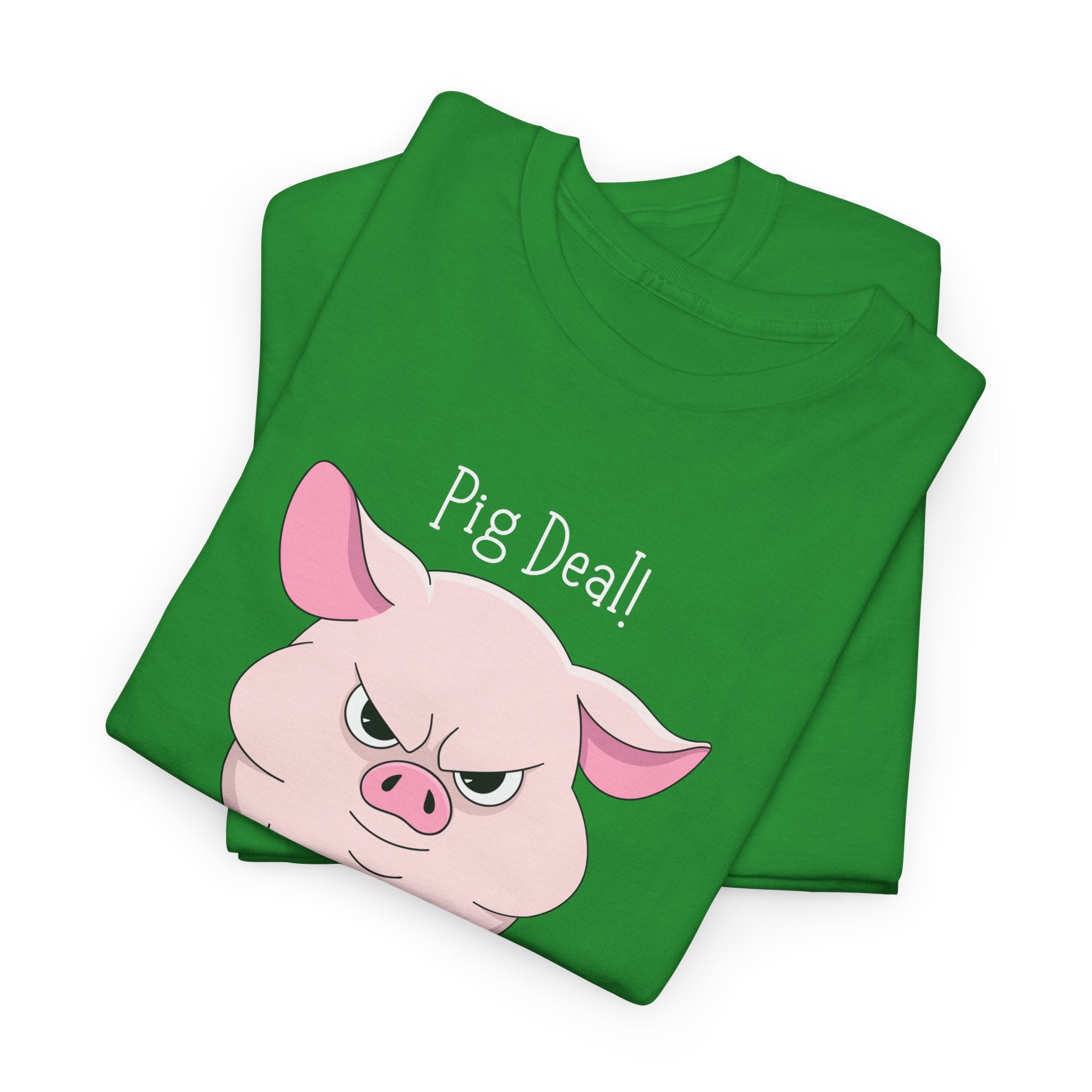 Pig Deal! Cute Angry Pig Graphic Tee — Funny Farm Animal T-Shirt