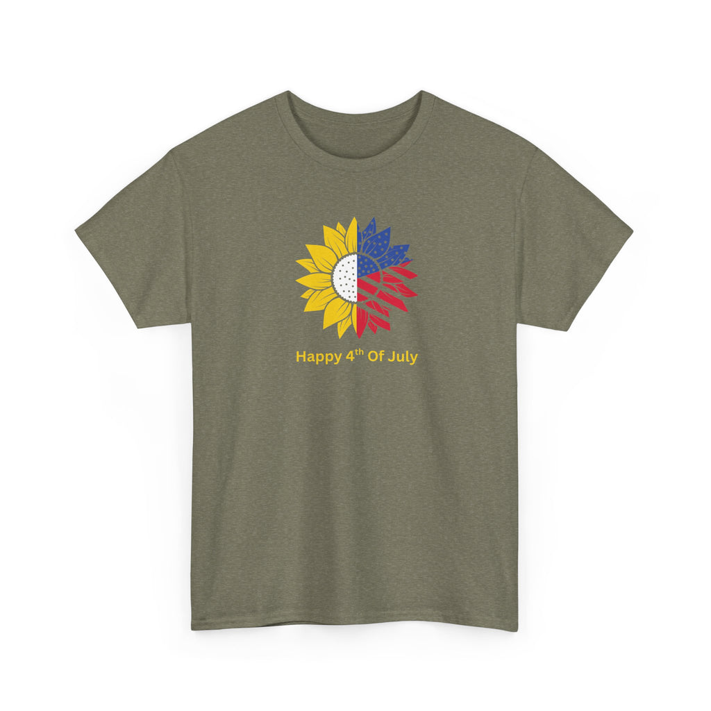 Sunflower USA T-Shirt – "Home of Hope" Patriotic Floral Tee