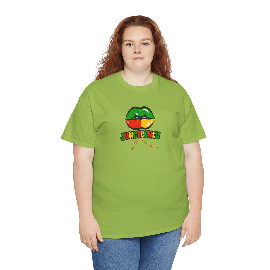 Juneteenth Lips Graphic Tee - Black History Celebration Shirt