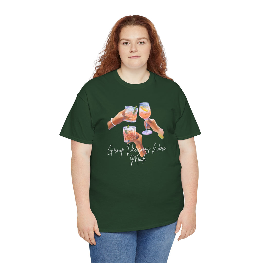 Cheers Wine T-Shirt — "Good Days Are Here" Toast Graphic Tee