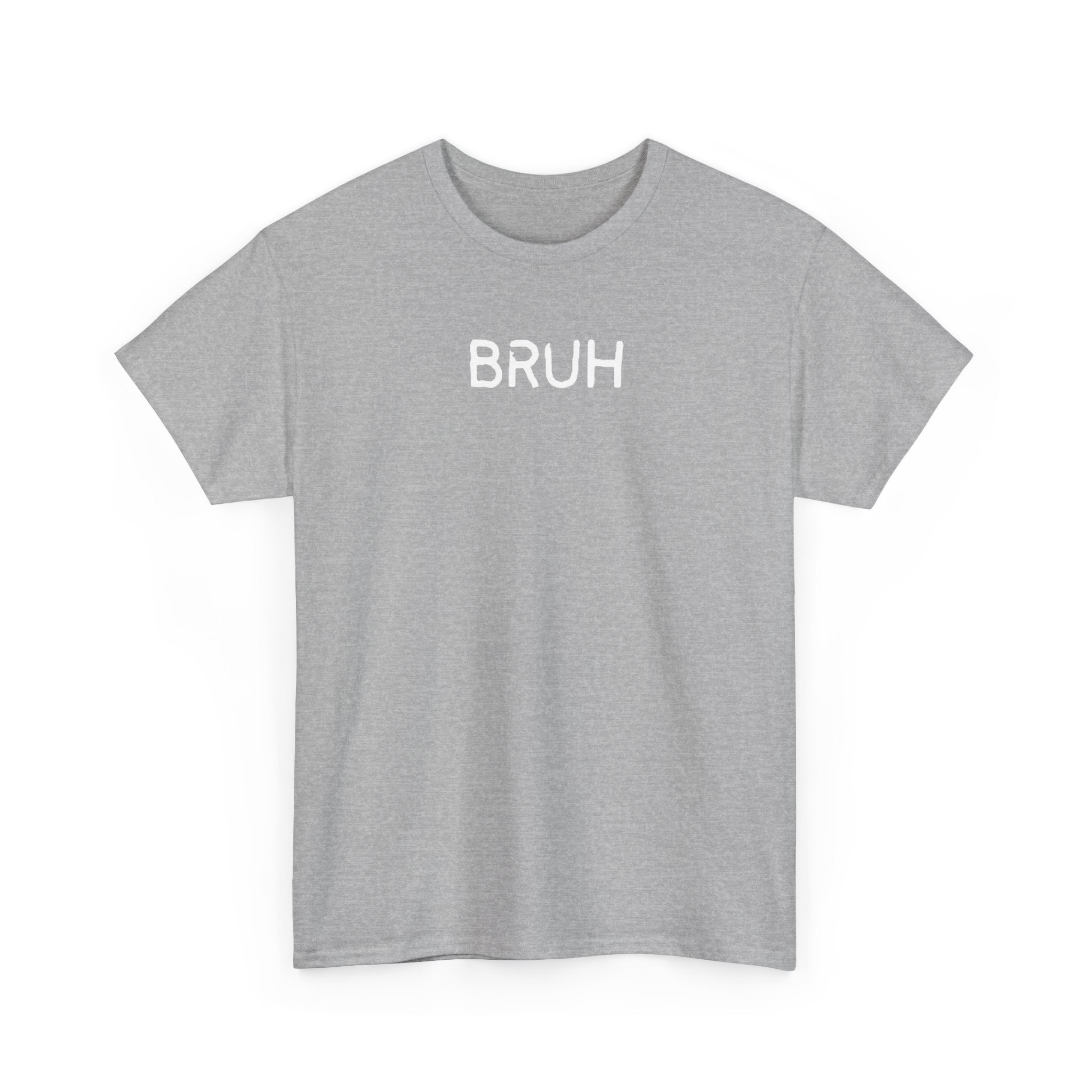 Bruh Minimalist Graphic Tee — Casual Streetwear Shirt with Small Chest Text
