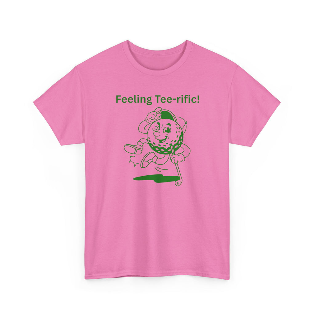Golf Tee T-Shirt — "Feeling Tee-rific!" Vintage Golf Character Shirt
