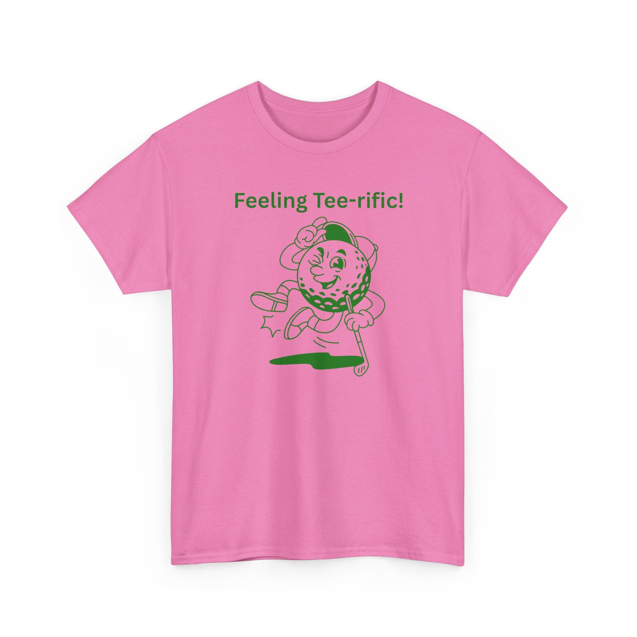 Golf Tee T-Shirt — "Feeling Tee-rific!" Vintage Golf Character Shirt