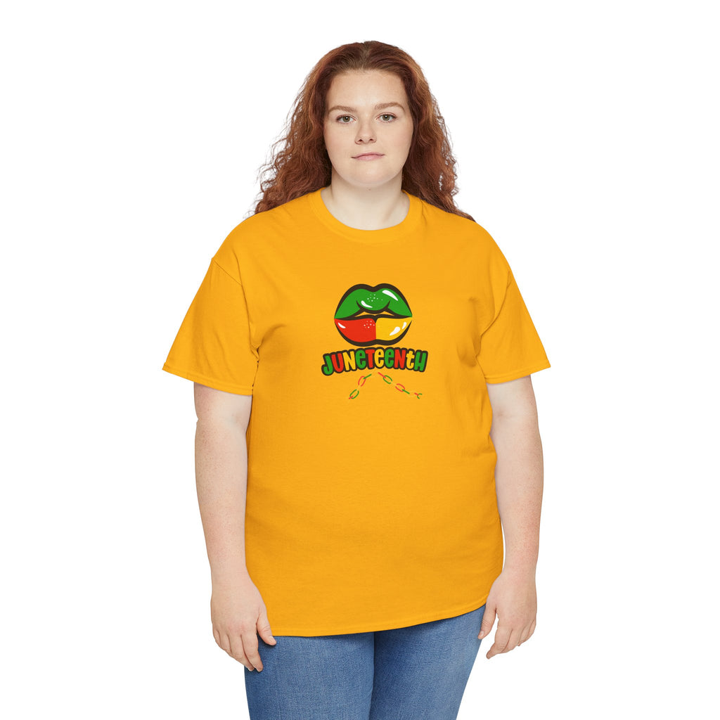Juneteenth Lips Graphic Tee - Black History Celebration Shirt