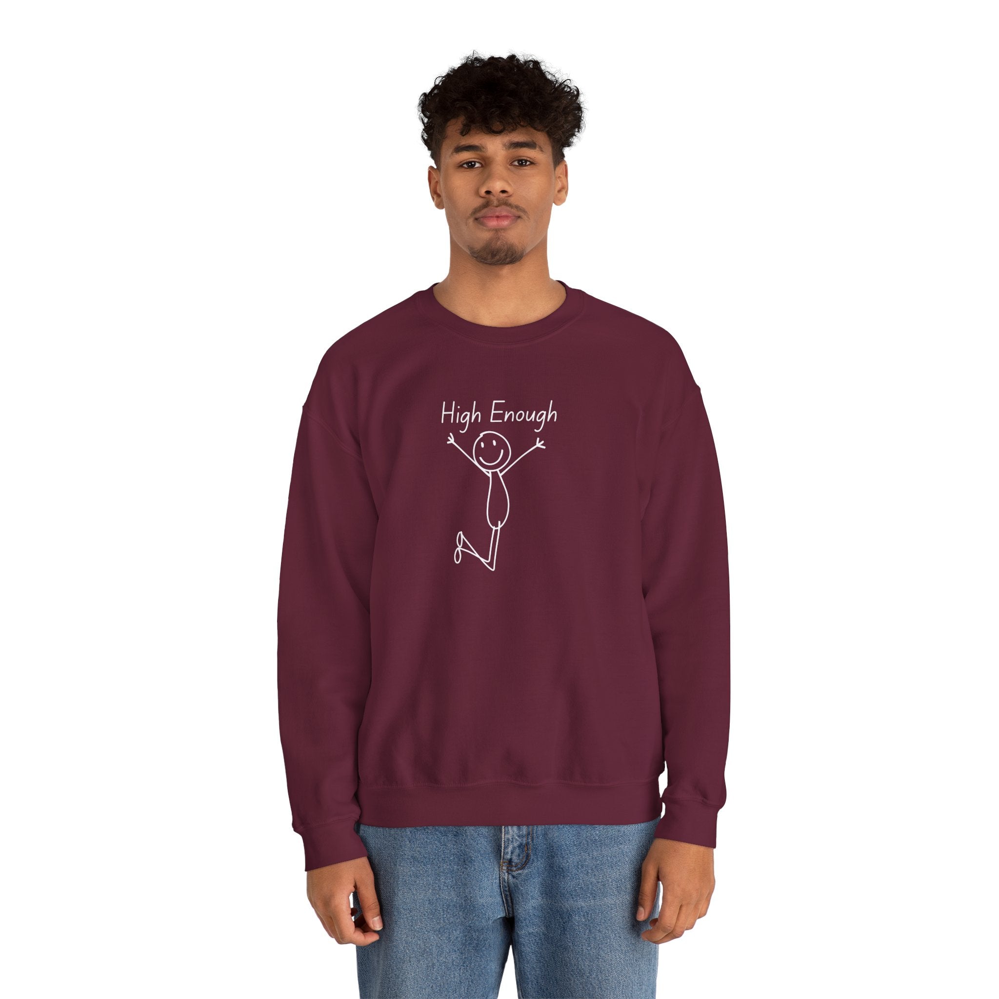 High Enough Stick Figure Crewneck Sweatshirt