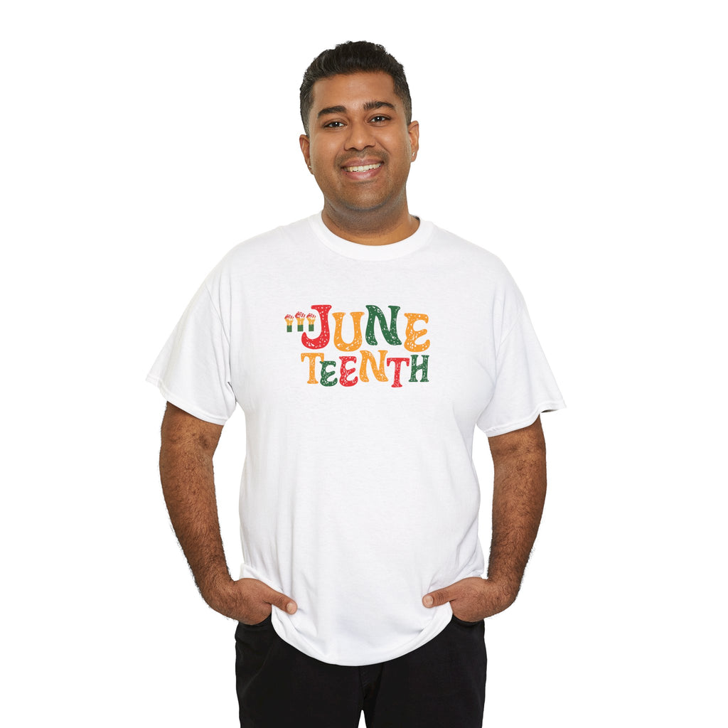 Juneteenth Graphic T-Shirt — Colorful Retro "Juneteenth" Tee (Jun 19 Celebration)