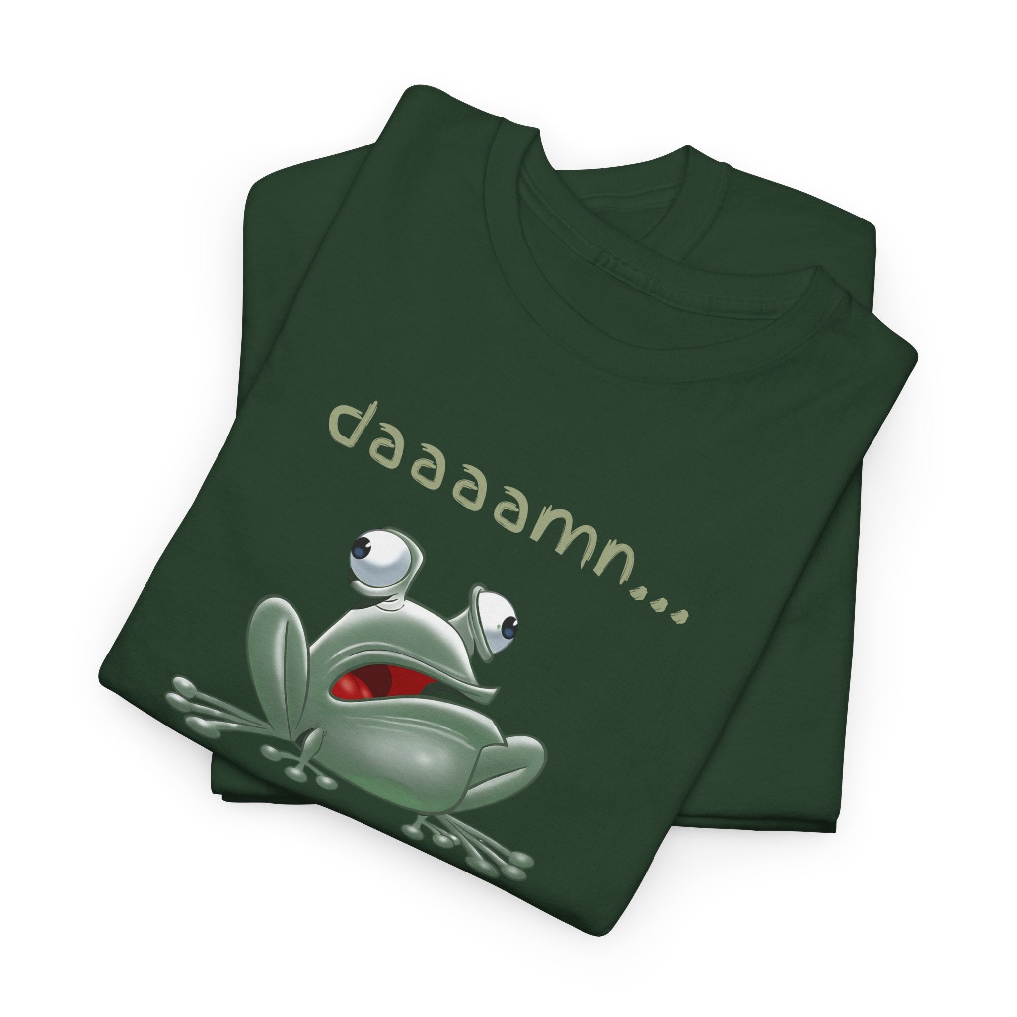 Frog "daaaamn..." T-Shirt — Funny Relaxed Frog Graphic Tee