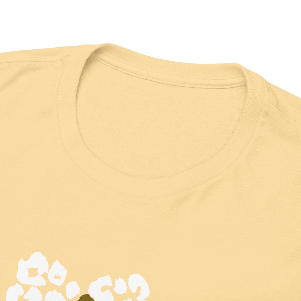 Leopard Heart Graphic Tee — Two-Tone Animal Print Heart T-Shirt