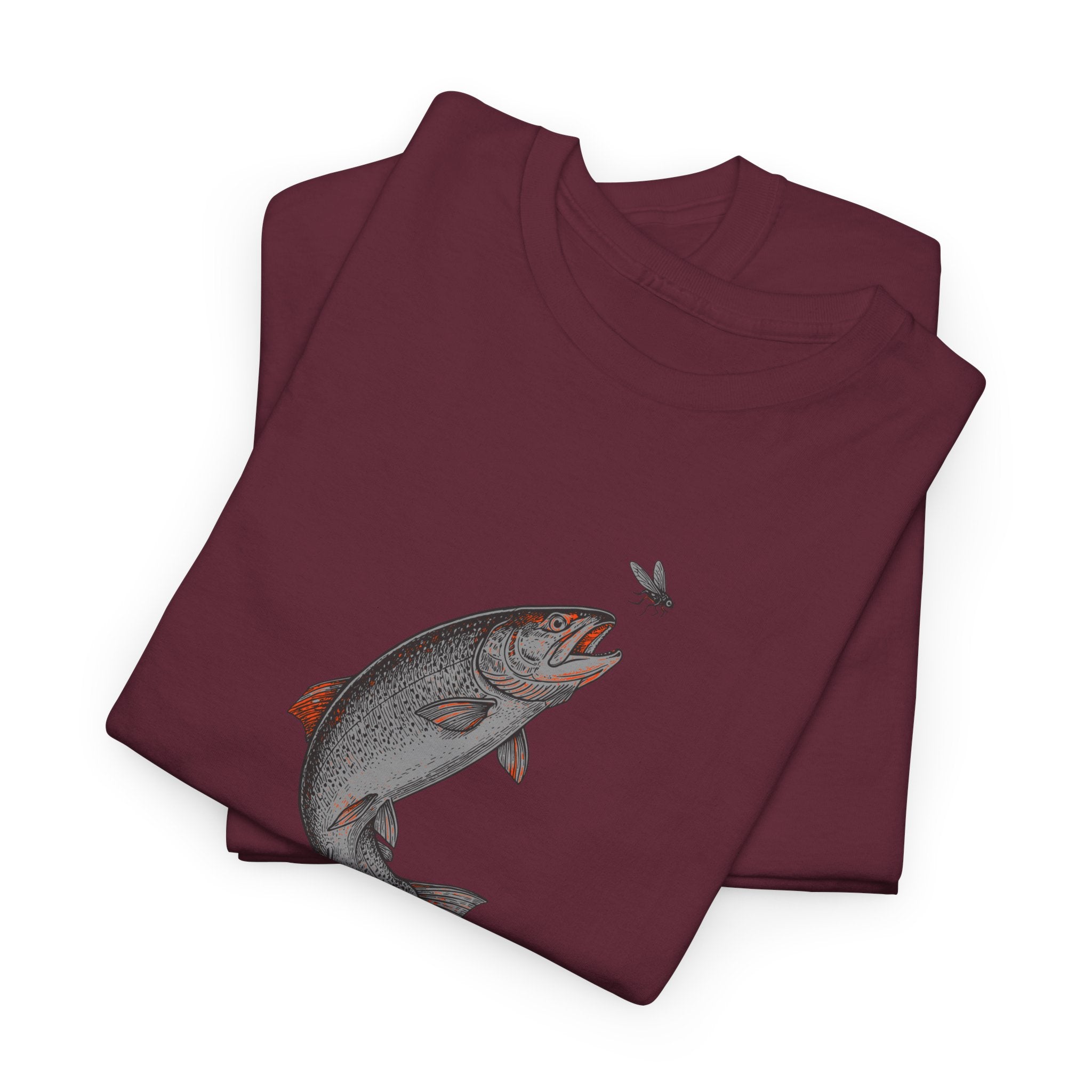 Fishing T‑Shirt — Leaping Trout 'Going for it' Graphic Tee