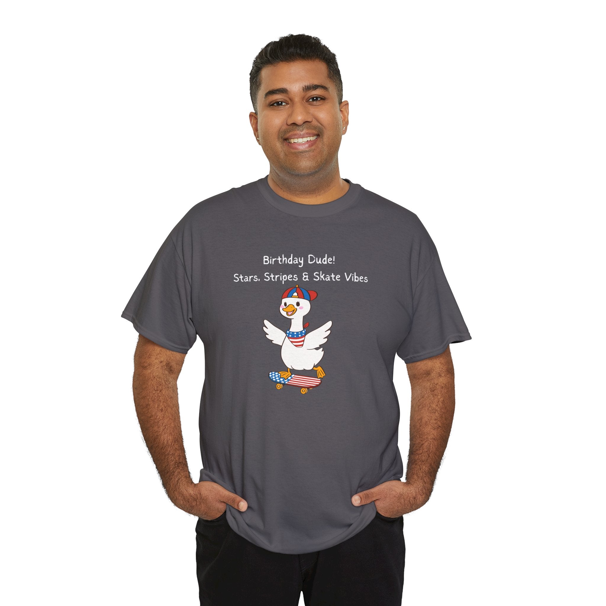 Birthday Dude! Stars, Stripes & Skate Vibes Tee