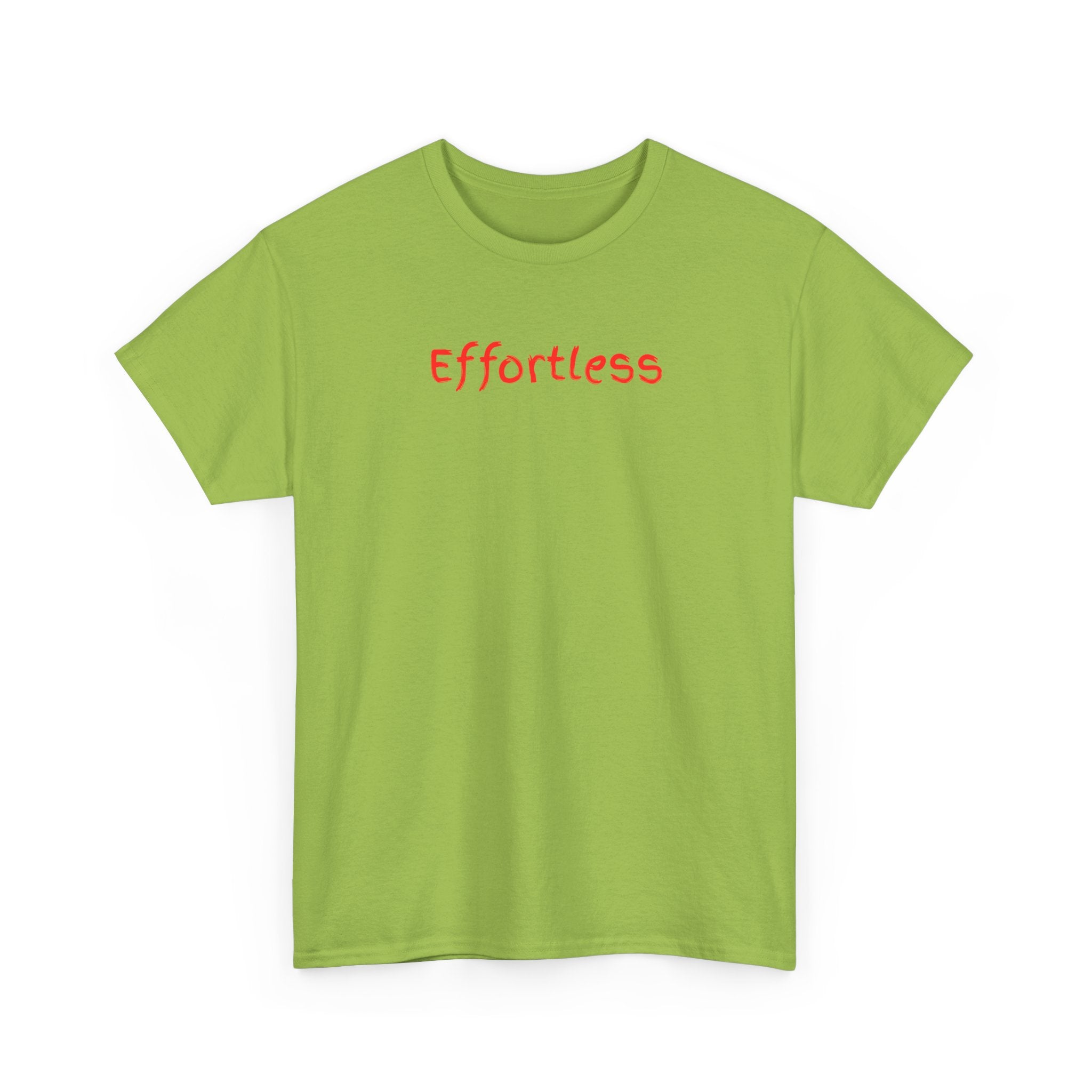 Effortless Tee — Minimal Red Script Graphic T-Shirt
