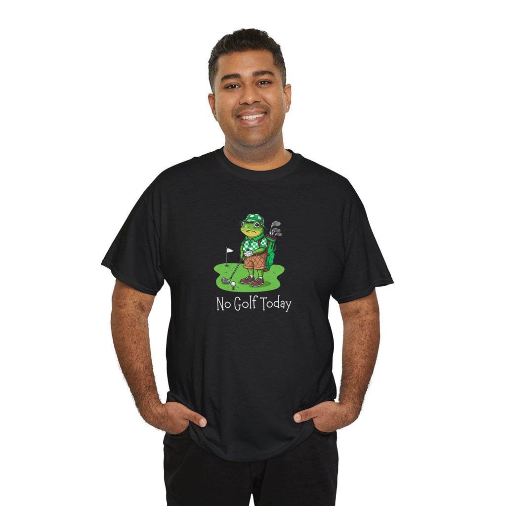 T-Shirt — Funny 'No Golf Today' Frog Golfer Graphic Tee