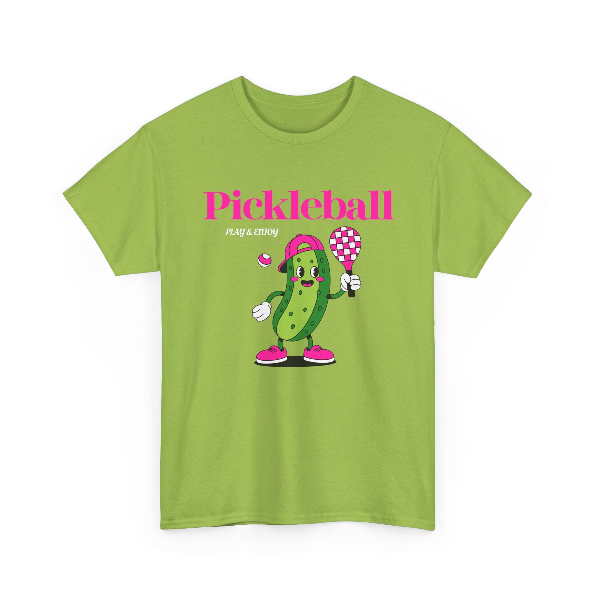 Pickleball Pickle Mascot Tee — Play & Enjoy Graphic T-Shirt