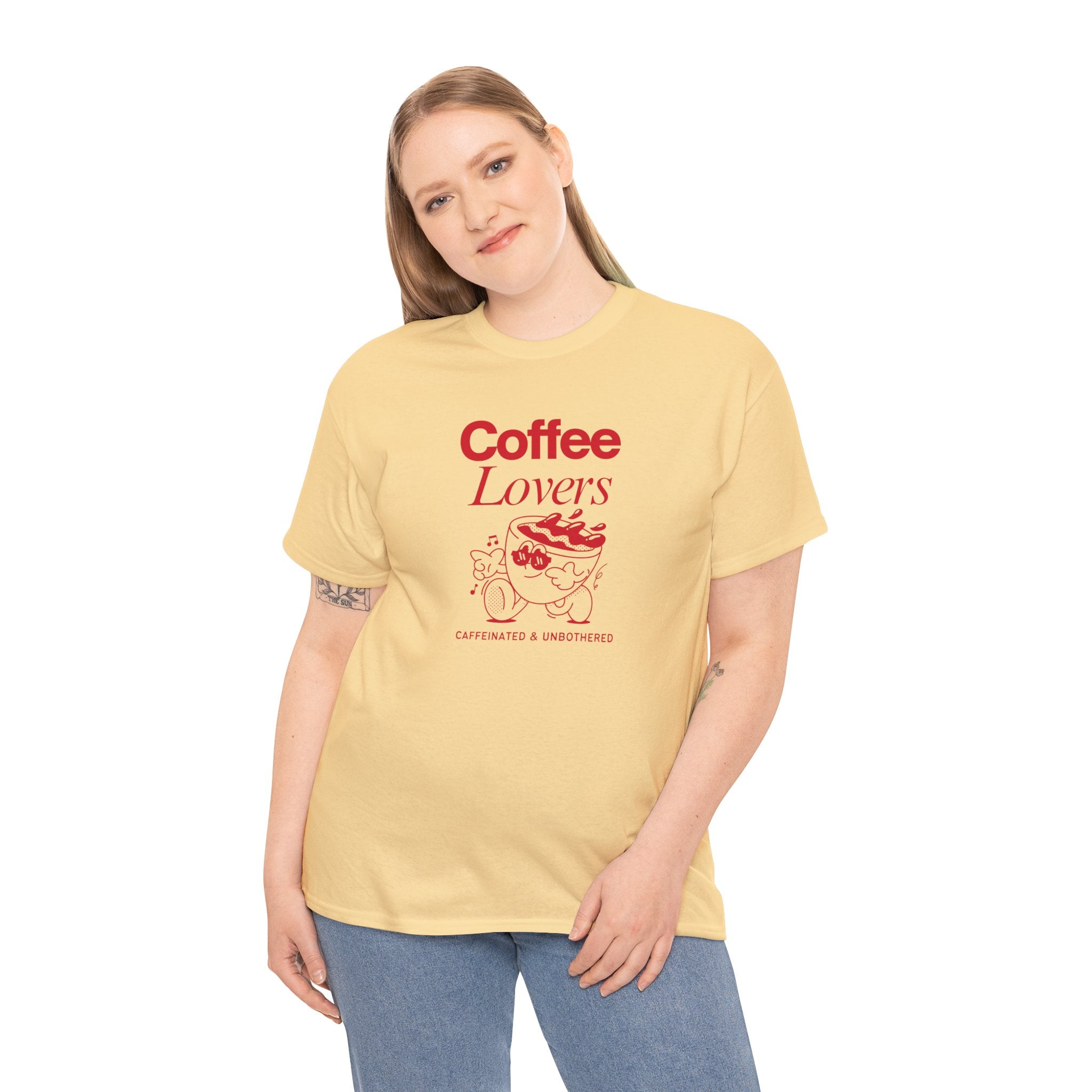 Coffee Lovers T-Shirt — Cute Red Coffee Cup Graphic Tee