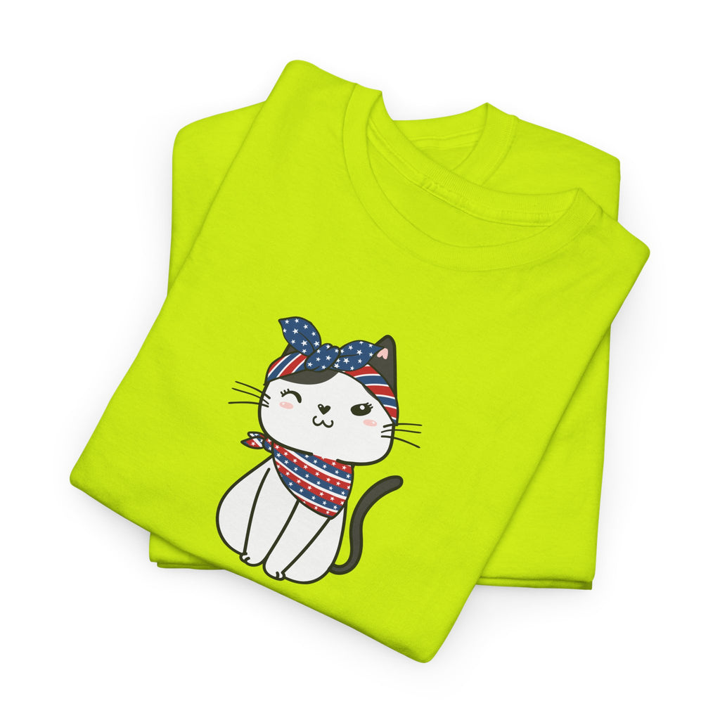 Cat Birthday Tee — "A Purr-fect Firecracker Was Born Today"