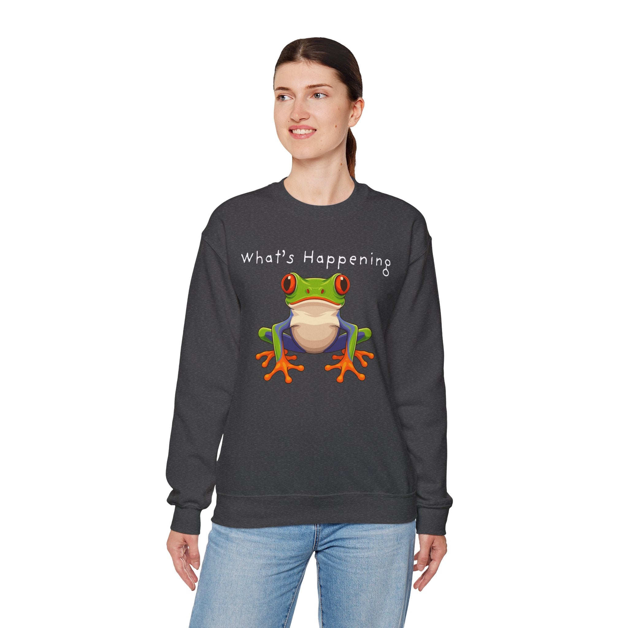 What's Happening Frog Crewneck Sweatshirt