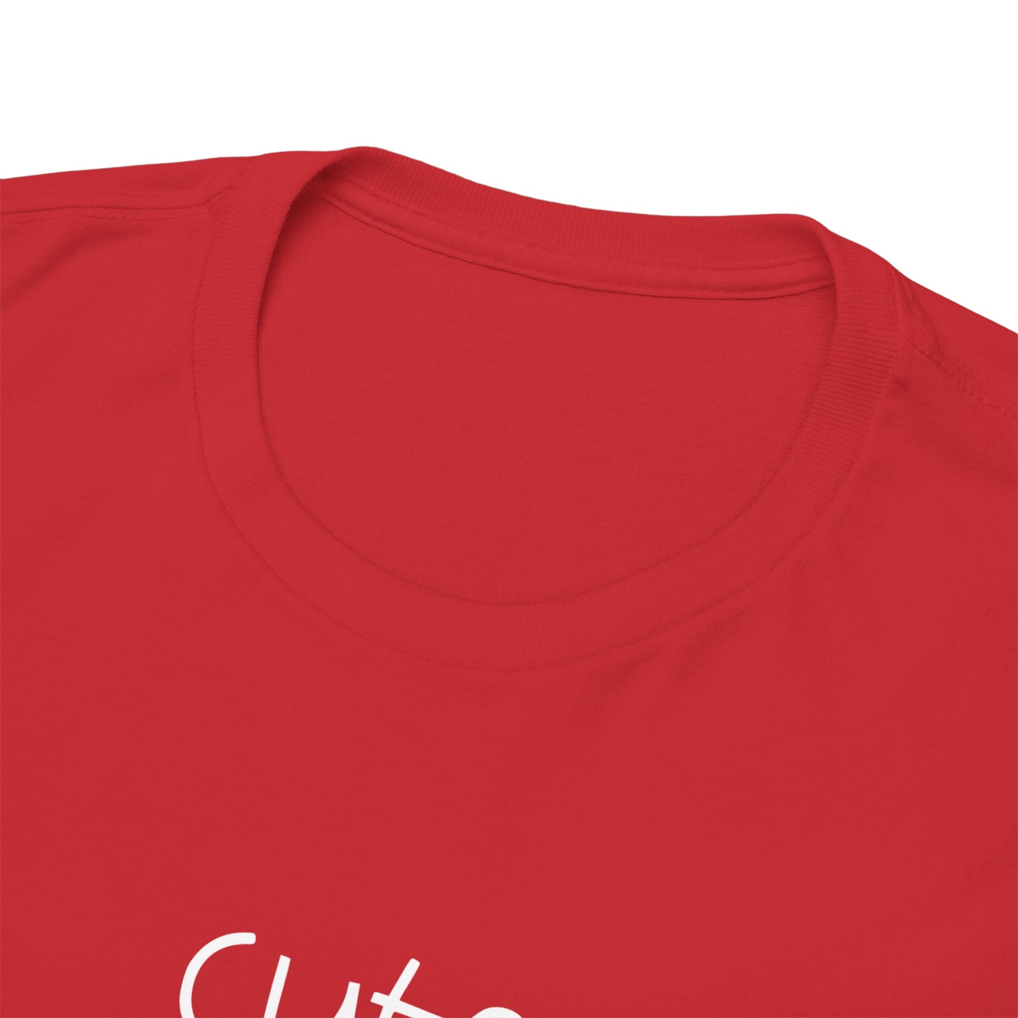 Cute Script T‑Shirt — Minimalist Casual Tee with 'Cute' Chest Print