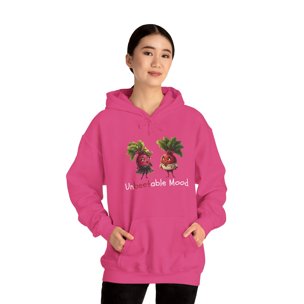 Radish 'Unbeetable Mood' Hoodie – Cute Veggie Couple Graphic Sweatshirt