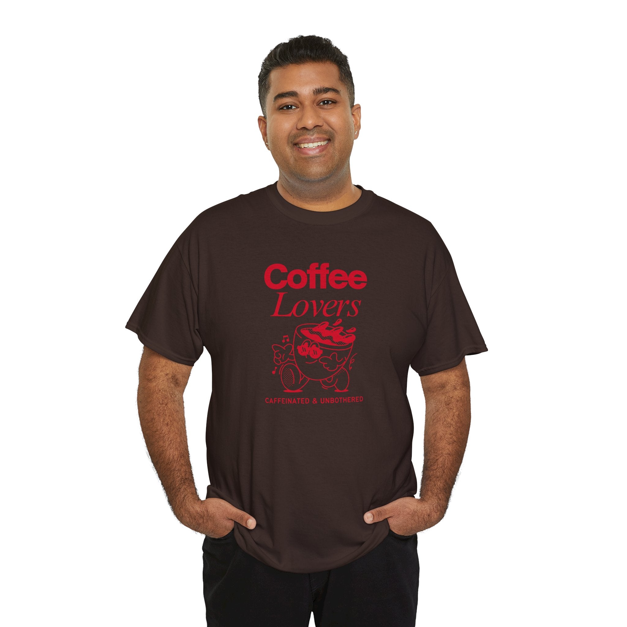 Coffee Lovers T-Shirt — Cute Red Coffee Cup Graphic Tee