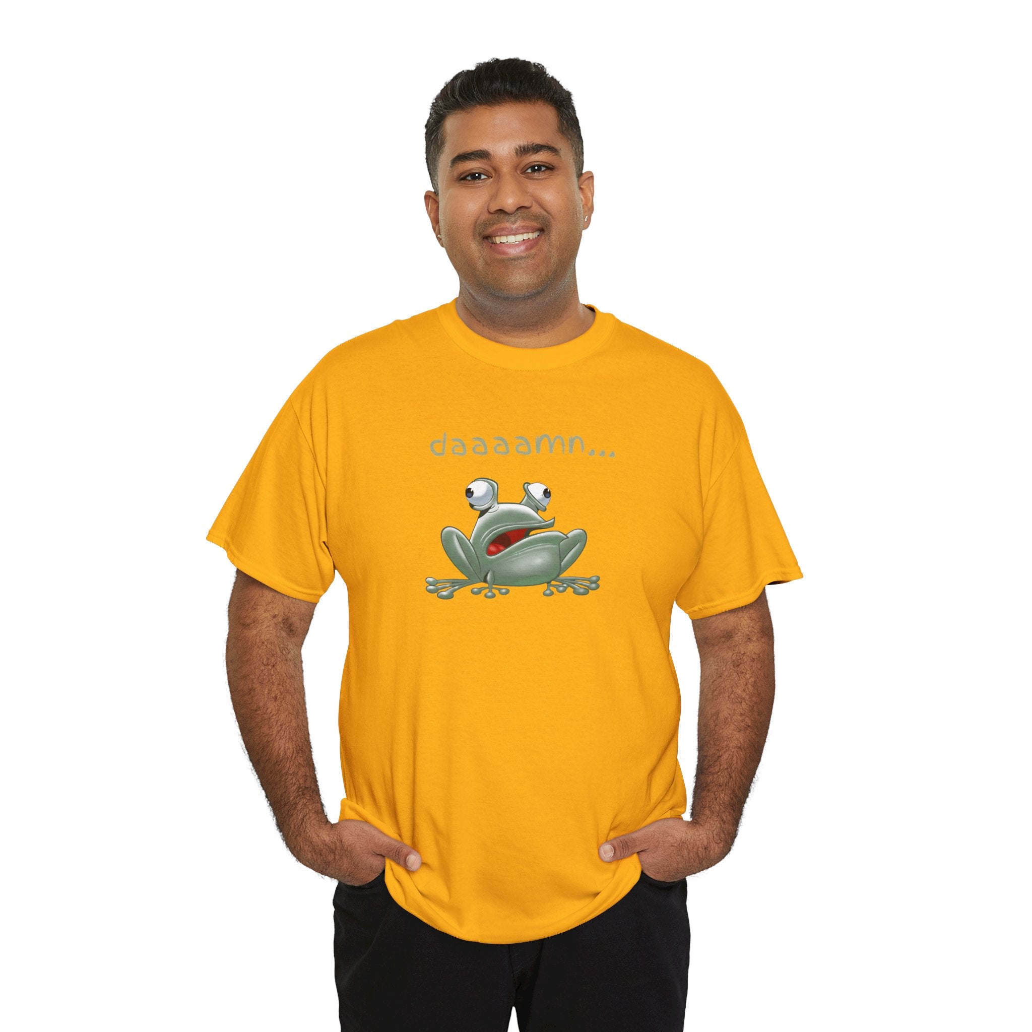 Frog "daaaamn..." T-Shirt — Funny Relaxed Frog Graphic Tee